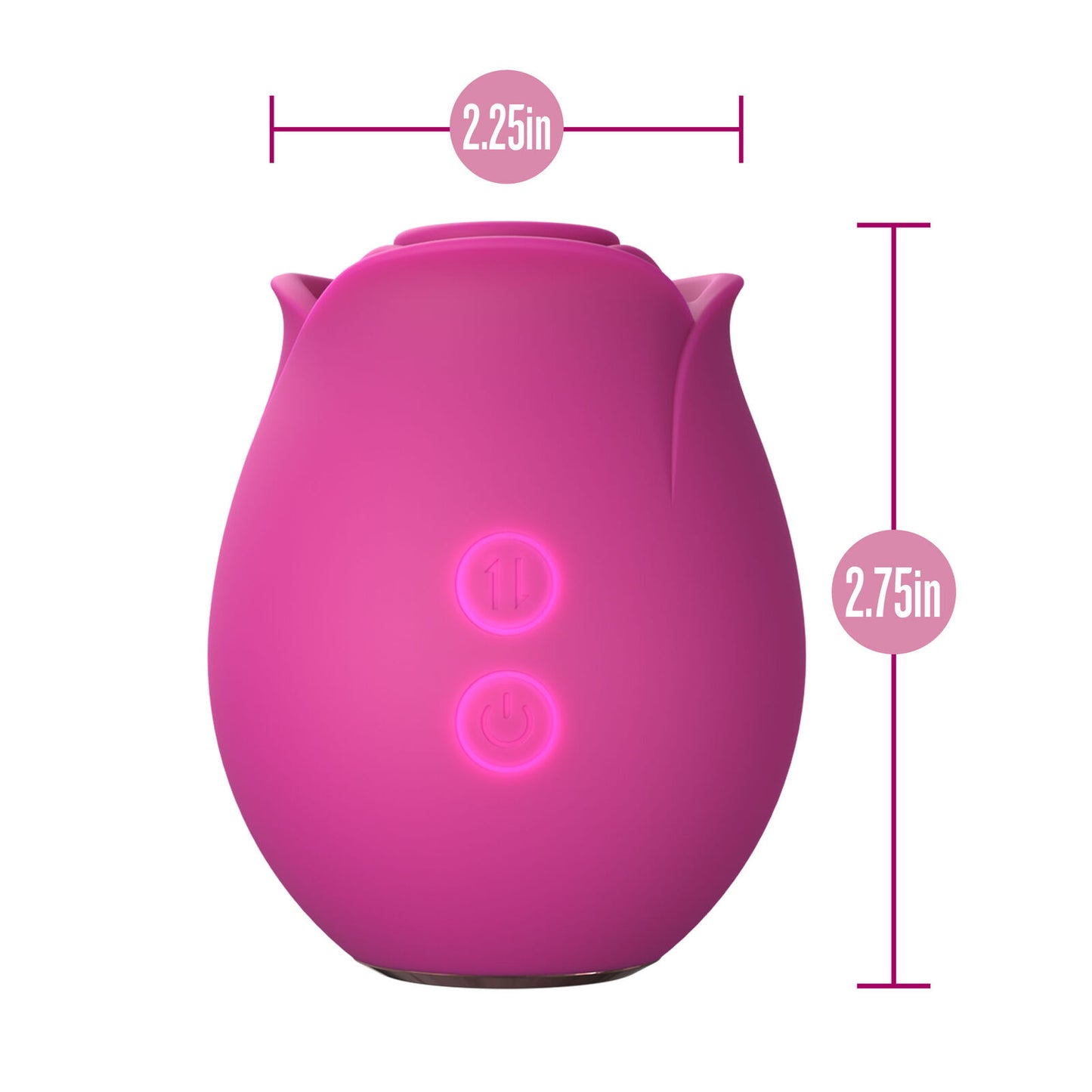 The Original Blush Rose Rechargeable Silicone Air Pulse Clitoral Vibrator